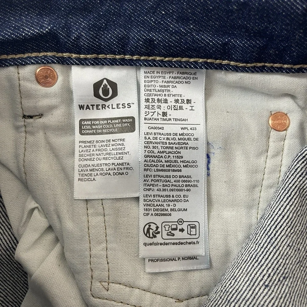 Levis 501 Jeans Mens 31x32 Blue Original Straight Button Fly Denim Grunge New